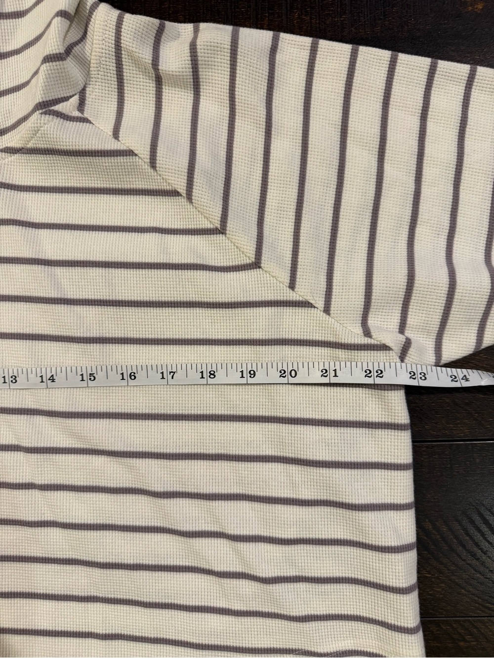 Max & Mia Striped Thermal Lounge Hoodie Pullover Top XL - Picture 8 of 10